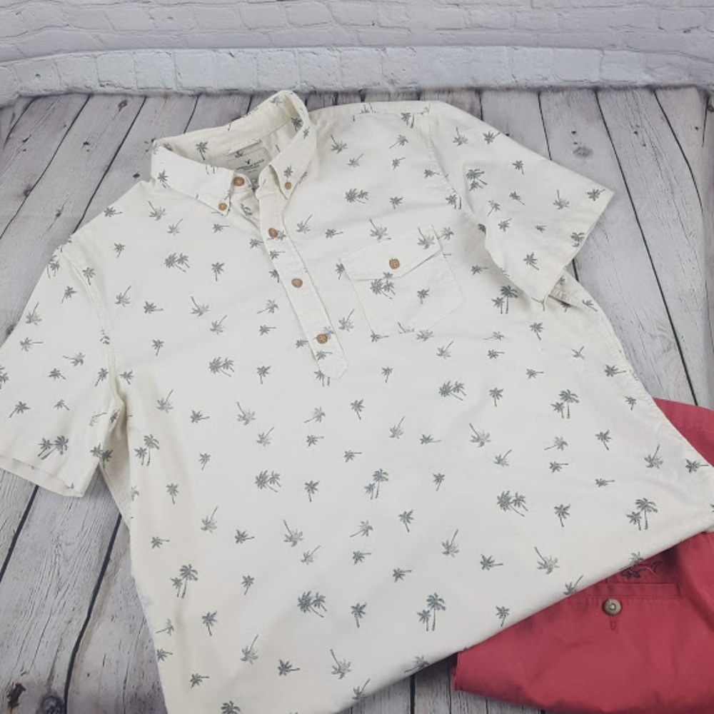 American Eagle Half Button Shirt (XLT)